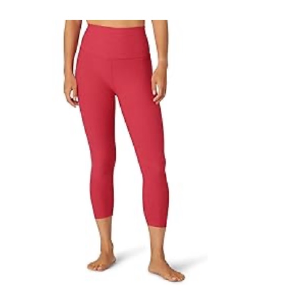 Beyond Yoga Spacedye High Waisted Capri Legging Paradise Coral Pink M